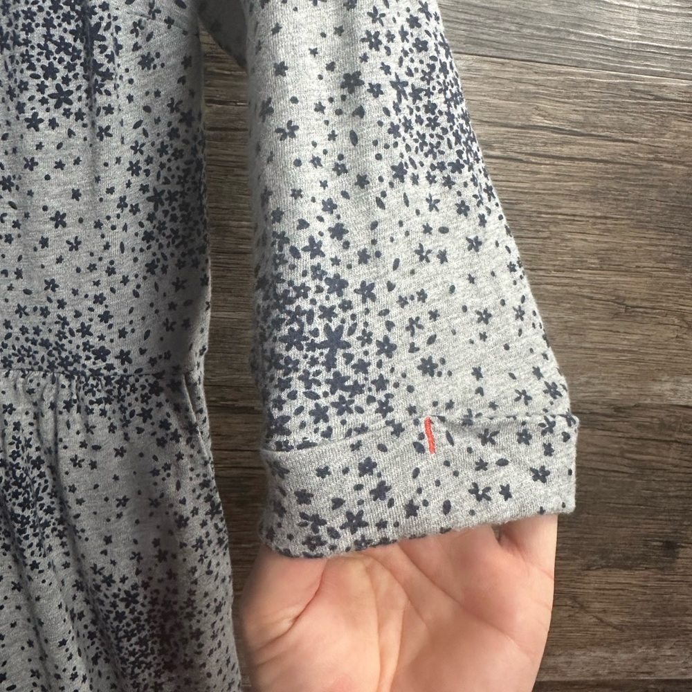 Boden Gray and Navy Blue Buttoned Sundress Dress - Picture 4 of 12